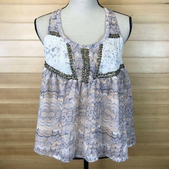 Ecote Urban Outfitters Chiffon Studded Top - Picture 8 of 8